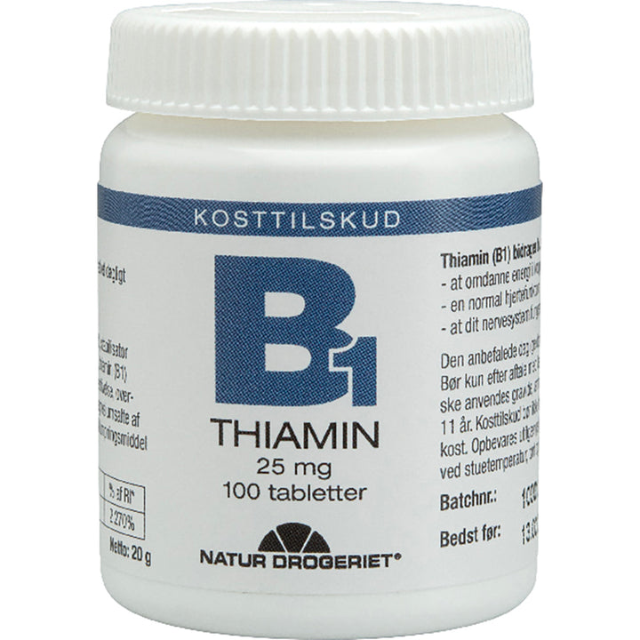 Natur Drogeriet B1 Thiamin 25 mg (100 stuks)