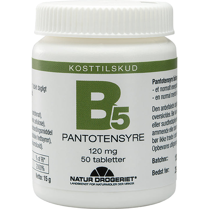 Natur Drogeriet B5 Pantotensyre 120 mg (50 stuks)