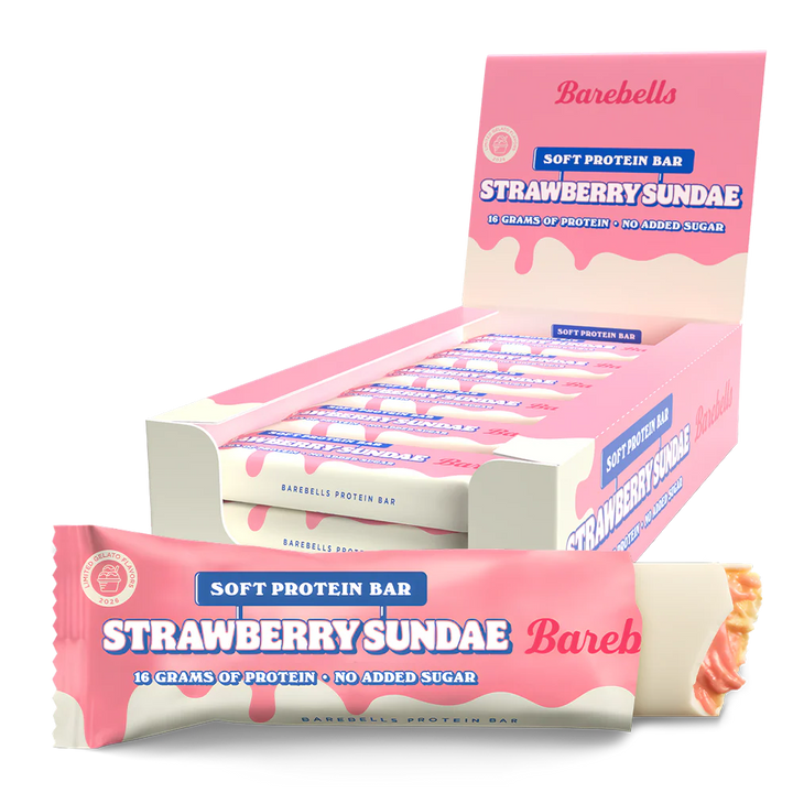 Barebells Soft Eiwitreep - Strawberry Sundae (12 x 55 g)