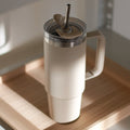 AYA&IDA Thermo Cup with Straw - Driftwood (885 ml)