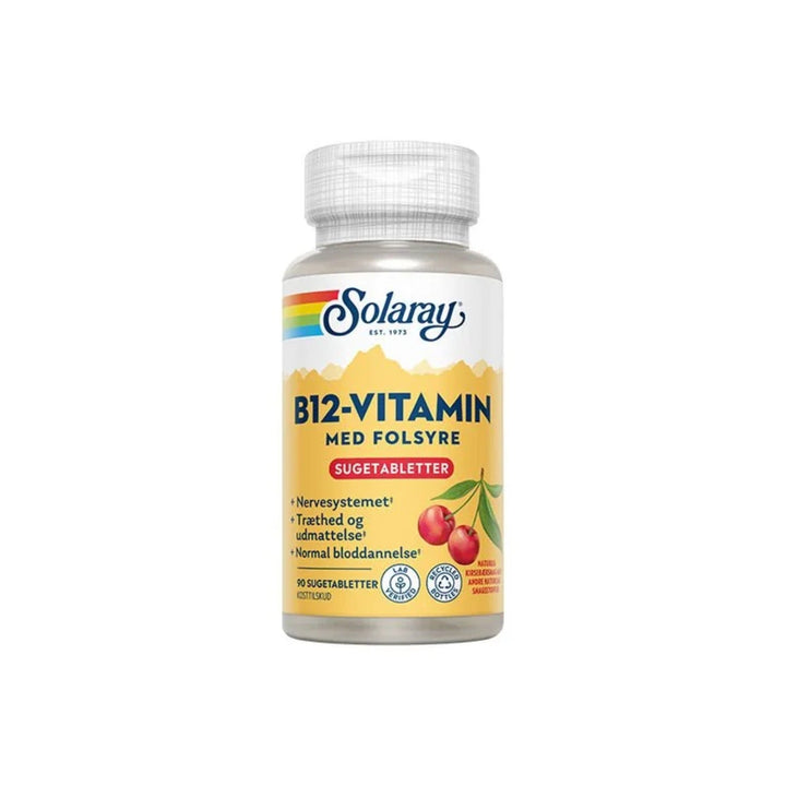 Solaray B12 Vitamin met Foliumzuur (90 tabletten)