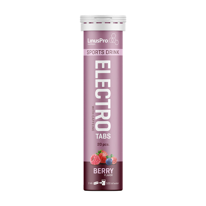 LinusPro Elektrolyt Tabs met cafeïne - Berry