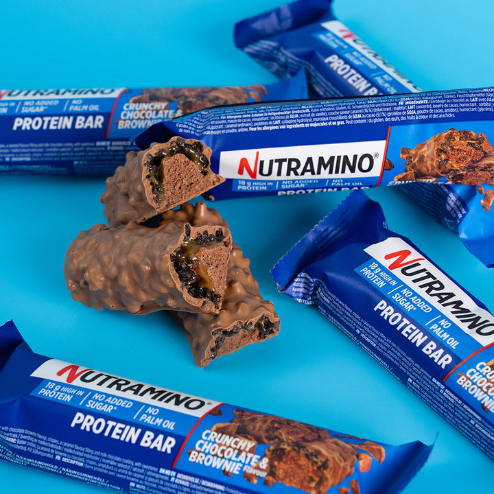 Nutramino Eiwitreep - Crunchy Chocolate & Brownie (12 x 55 g)