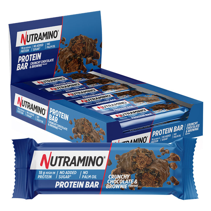 Nutramino Eiwitreep - Crunchy Chocolate & Brownie (12 x 55 g)