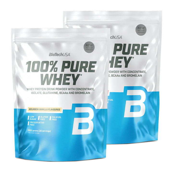 BioTechUSA 100% Pure Whey - Eiwitpoeder (2 x 1 kg)