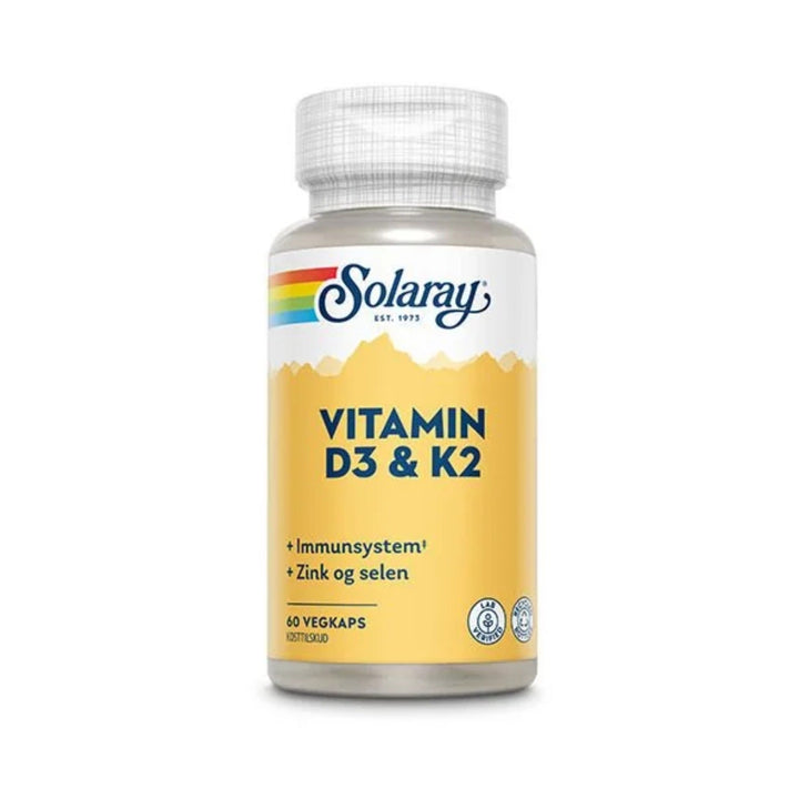 Solaray Vitamine D3 & K2 (60 capsules)