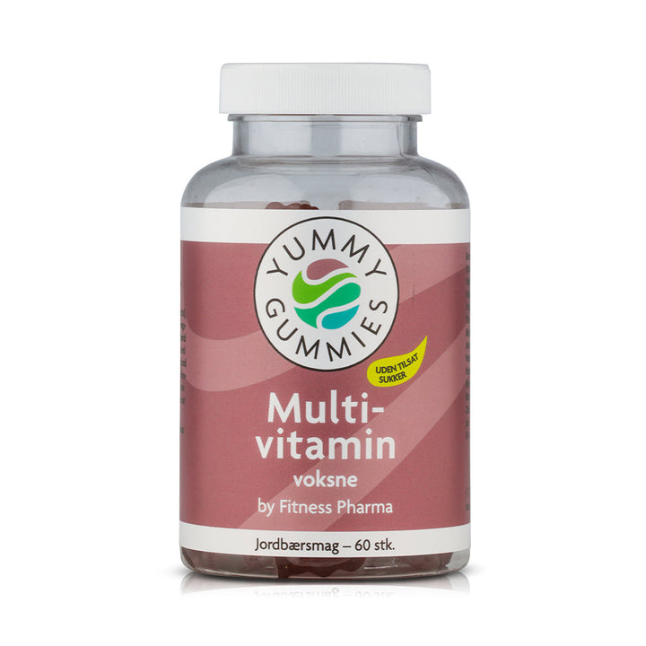 Fitness Pharma Yummy Gummies Multivitamin Voksne - Aardbeismaak (60 stuks)