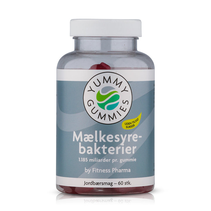 Fitness Pharma Yummy Gummies Melkzuurbacteriën - Aardbeismaak (60 stuks)